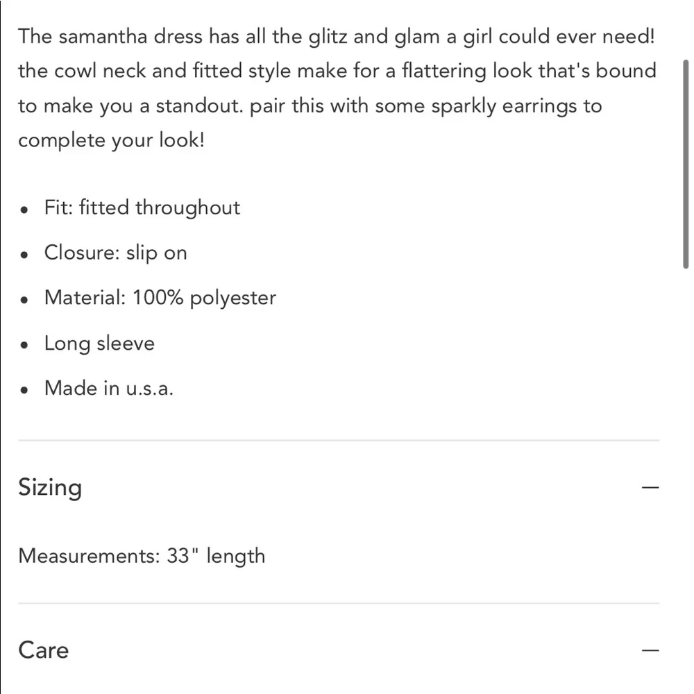 Altar’d State Samantha Dress CreamNWT - Picture 7 of 7